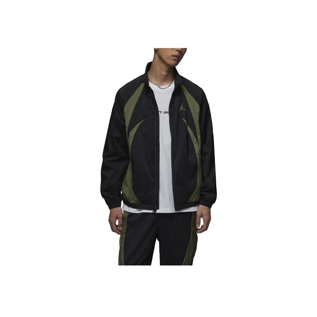 Jordan Sport Jam Casual Comfortable Versatile Long Sleeve Jacket Unisex Jacket Black Medium-Olive White FN5849-011