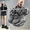Fashion Rhinestone Platform Chunky Sneakers Women's Autumn New Height Increasing Breathable Casual Sneakers for Women Size 35-40