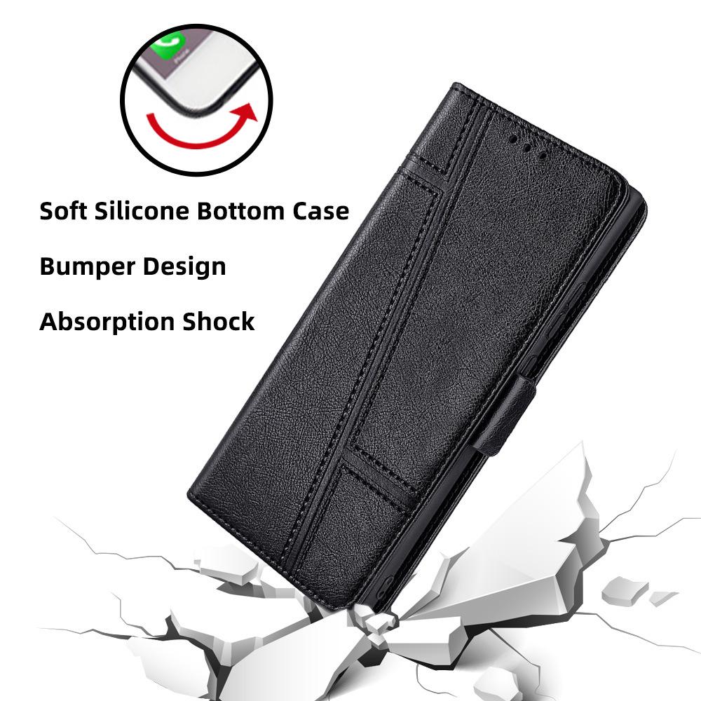 ZTE Blade A72 Magnetic Flip Phone Case - Drop-proof Stand Leather Cover for 4G/5G.