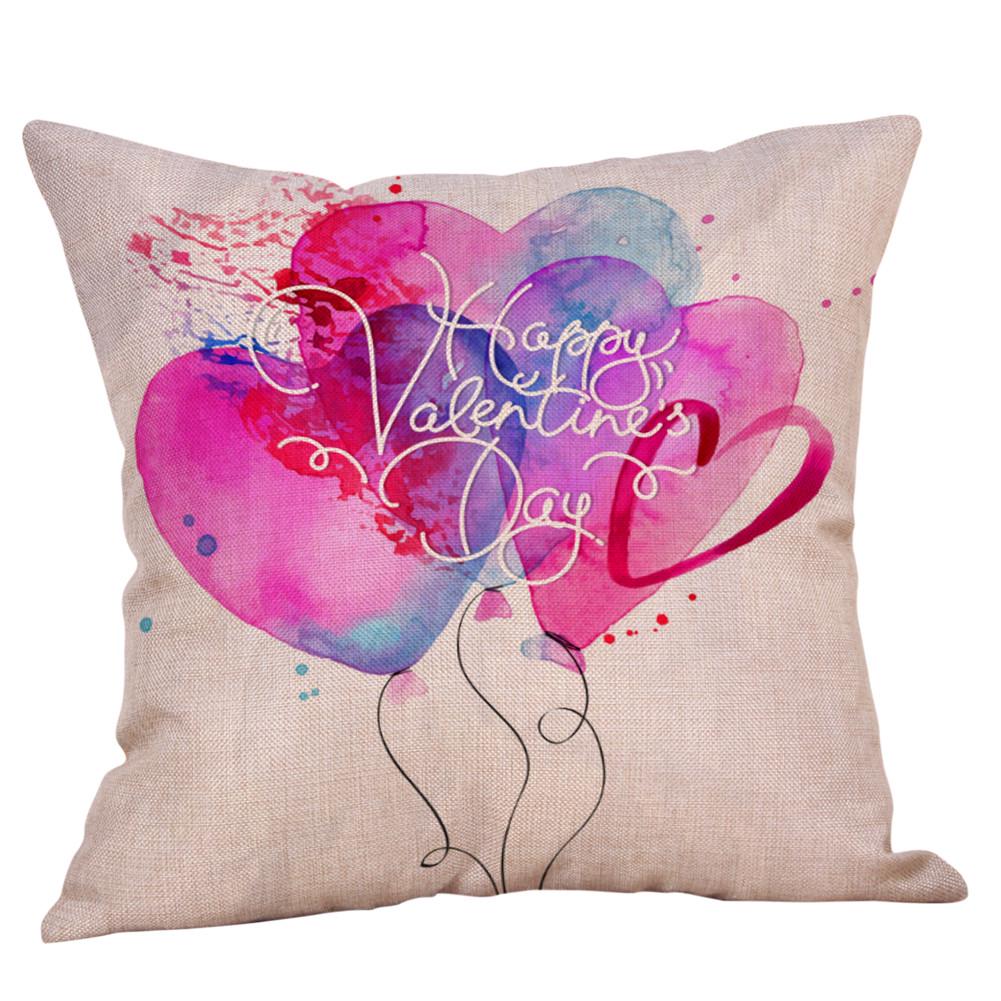 Pillowcase Valentine's Day Pattern Sofa Cushion Cover Household Decoration