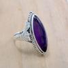 Amethyst 925 Sterling Silber Ring, Marquise Edelstein Handgefertigter Ringschmuck