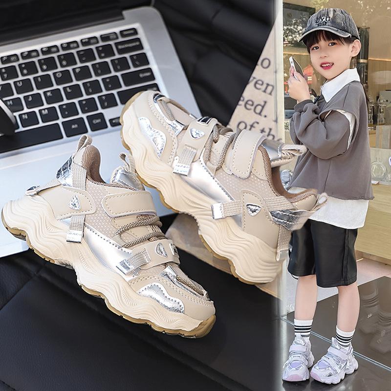 Boys' Shoes 2025 Autumn New Children's Non-slip Soft-soled Dad Shoes In Older Children's and Girls' Sports Shoes Trendy Brand