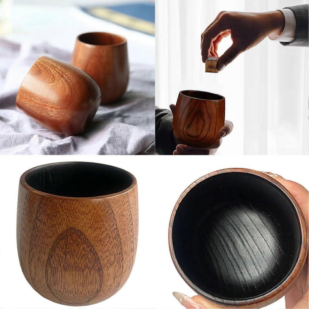 Rustic Wooden Coffee Mug For Home Use Unique Burned Finish Adds Rustic Charm And Texture. for Outdoor Camping Retreat