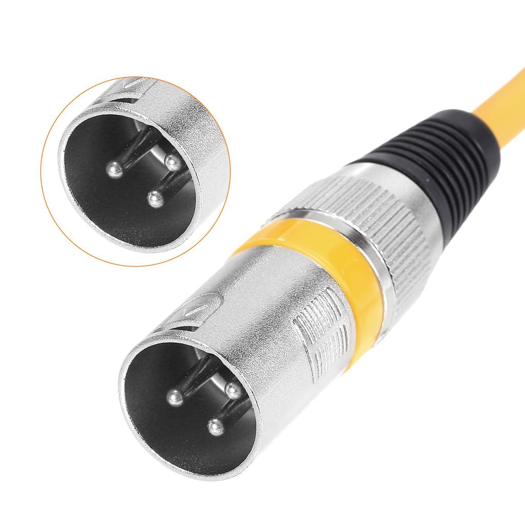 uxcell XLR Female to XLR Male Cable, 10ft XLR to XLR Microphone Cable, Audio Adapter Cord for PreampSpeaker System, Yellow