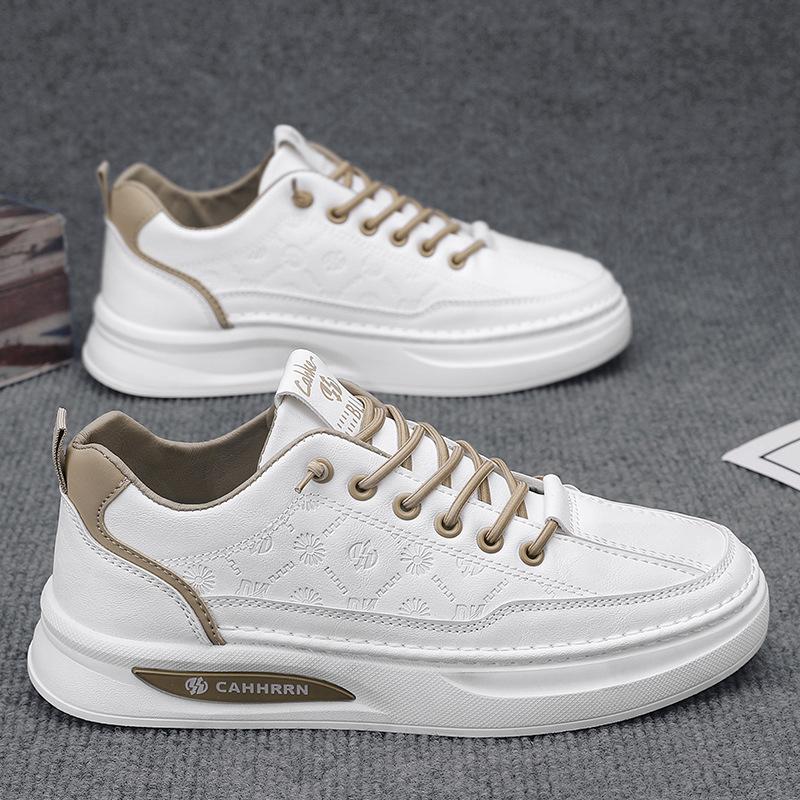 

Men s shoes 2025 spring new white shoes trendy leather men s shoes soft sole one pedal casual sports trendy shoes board shoes 39