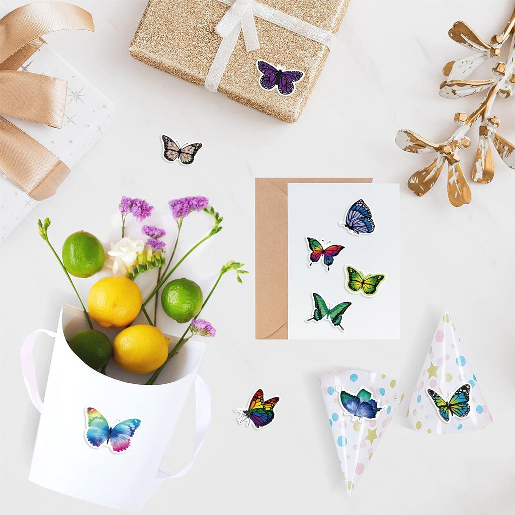 100-500pcs Butterfly Cartoon Graffiti Stickers DIY Phone Guitar Laptop Notebook Suitcase Waterproof Sticker Kids Toy