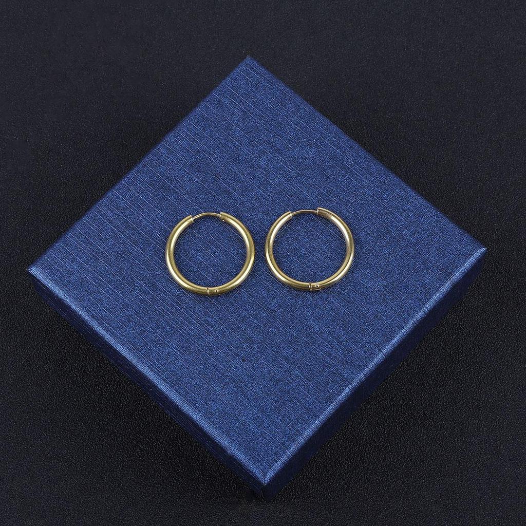 1Pcs Circle Hoop Earring for Women Men Ear Rings Ear Huggie 6-18mm