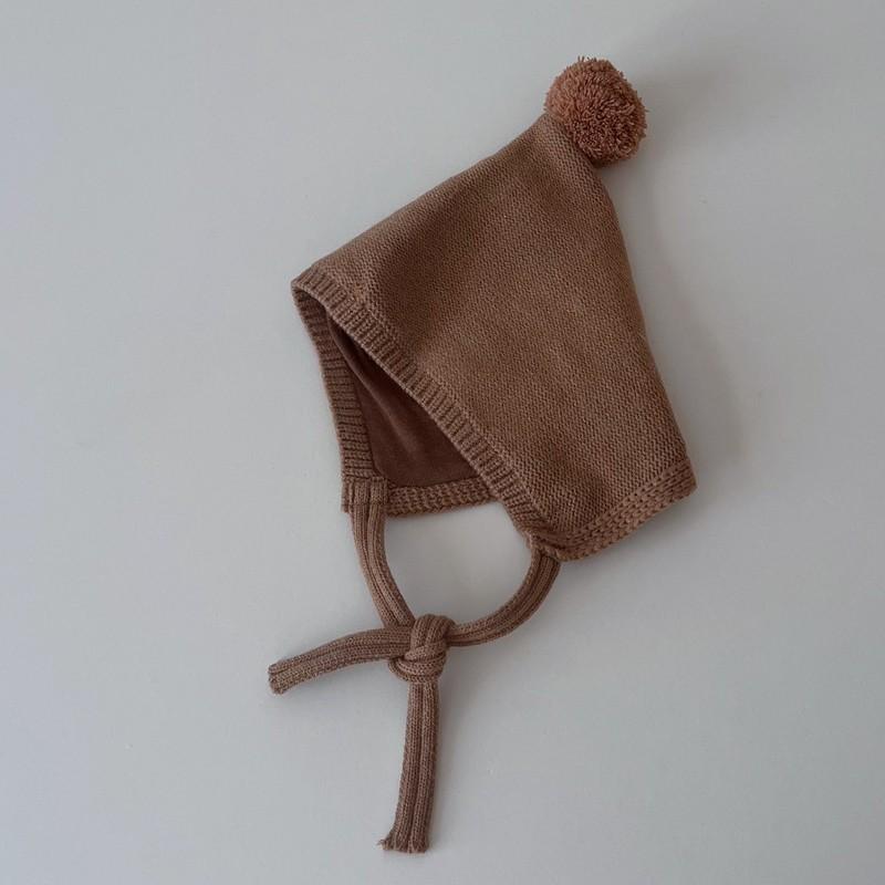 

Милая шапка-помпон для малышей, вязаная шапка с мультяшным помпоном, детская шапка с защитой ушей, зимняя теплая детская шапка-бини для мальчиков и девочек