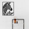 Handmade Black Metal Zebra Wall Art Safari Home Decor Animal Gift