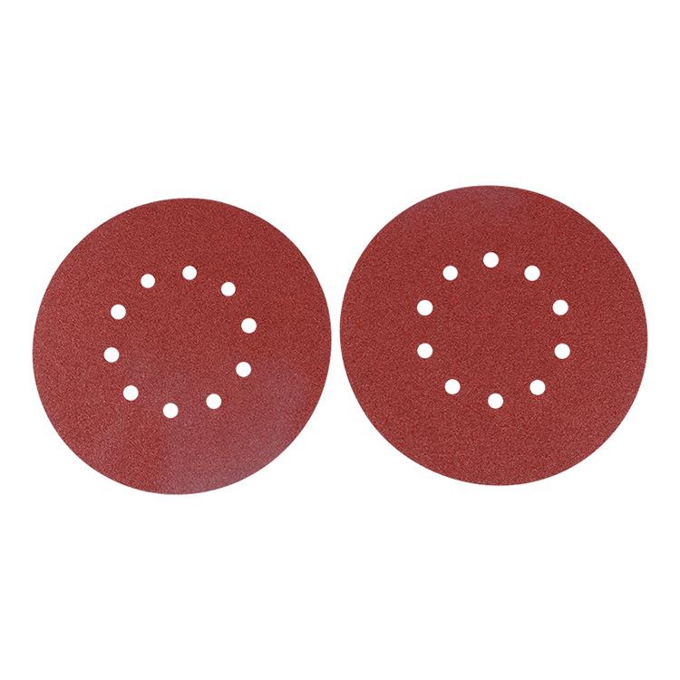 9-inch 10-hole Wall Sanding Sandpaper, 225mm Flocked Putty Gray Polishing Pads