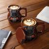 Guitar Mug 500ml Large Capacity Drink Tumbler with Lid 3D Ceramic Mug for Tea Christmas Cafe Women Men Water Travel Bookshelf