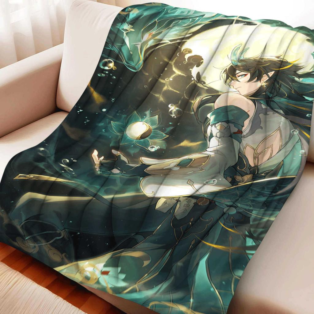 Cartoon Honkai: Star Rail Dan Heng Flannel Blanket Cover Warmth Soft Anime Nap Blanket Multifunctional Decor Universal Blankets