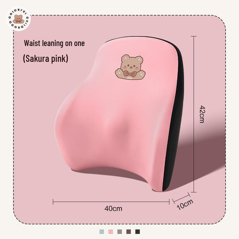 Cute Car Seat Neck and Lumbar Support Pillow