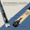 KONLLEN ProTaper Canadian Maple Adult Pool Cue Deflection Tip Professional Pool Cue Set with Extension and (Low Shaft, 10.5mm/11.5mm/12.5mm Sizes).