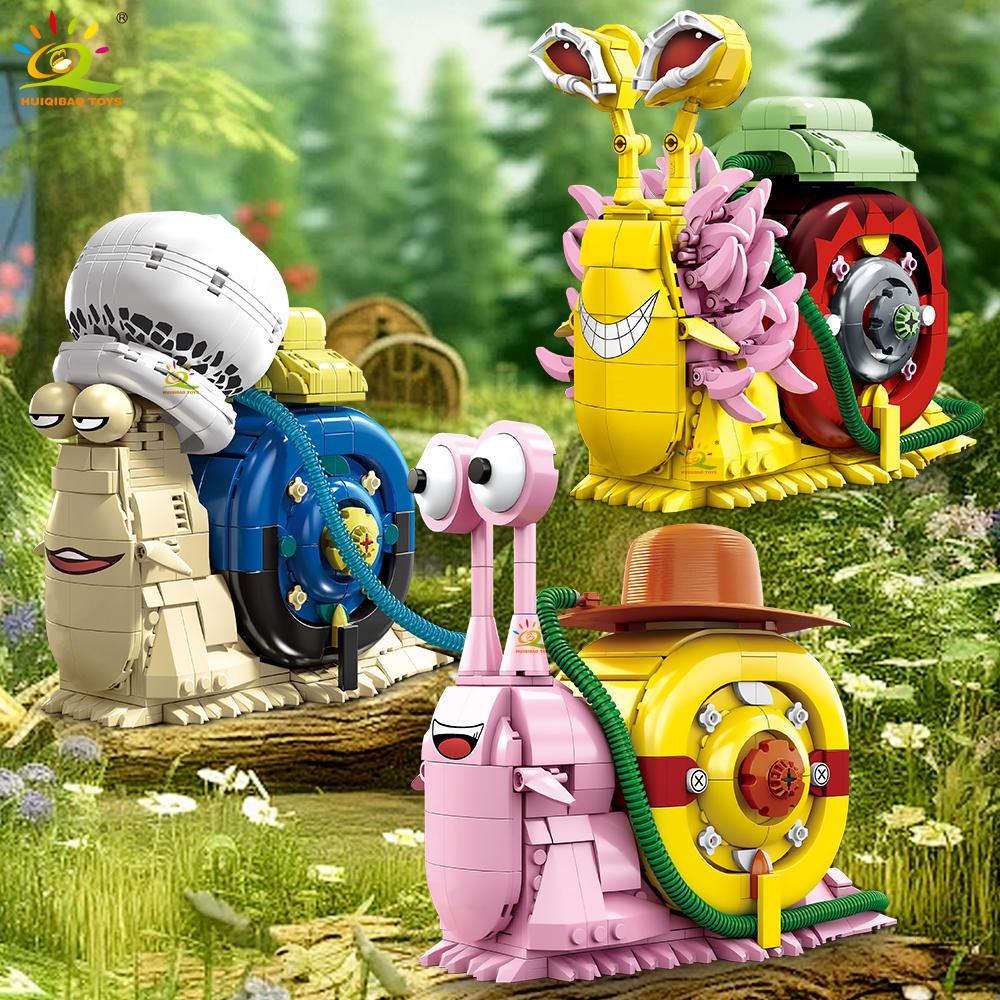 Non-Toxic Moc Snail Insect Model Building Block Phone Bug Series Bricks Set Construction Toy For Children Desk Home Decoration
