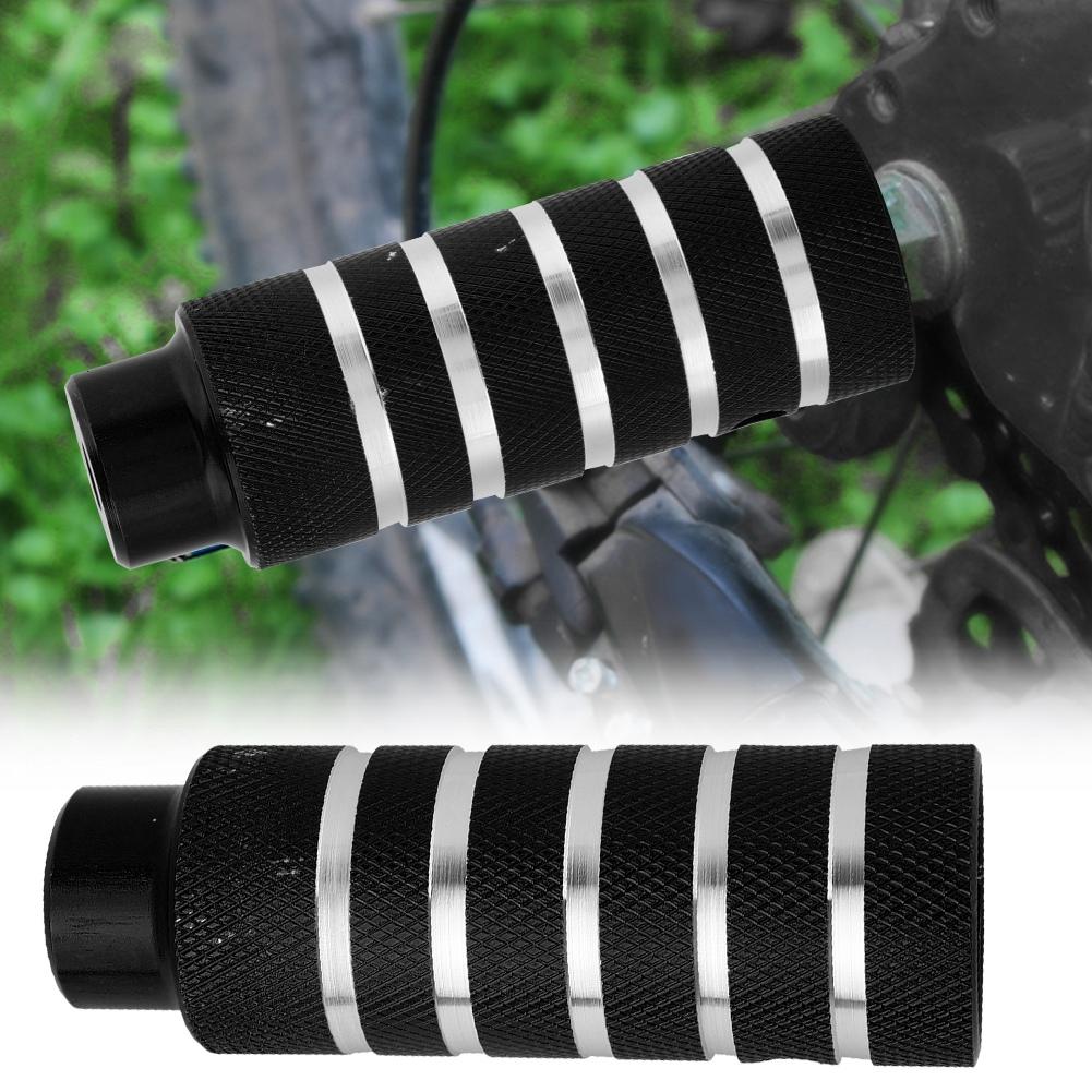 Rower Metal Heavy Duty Foot Stand Kołki Tylne kołki kaskaderskie Podnóżek Akcesoria rowerowe (czarny)