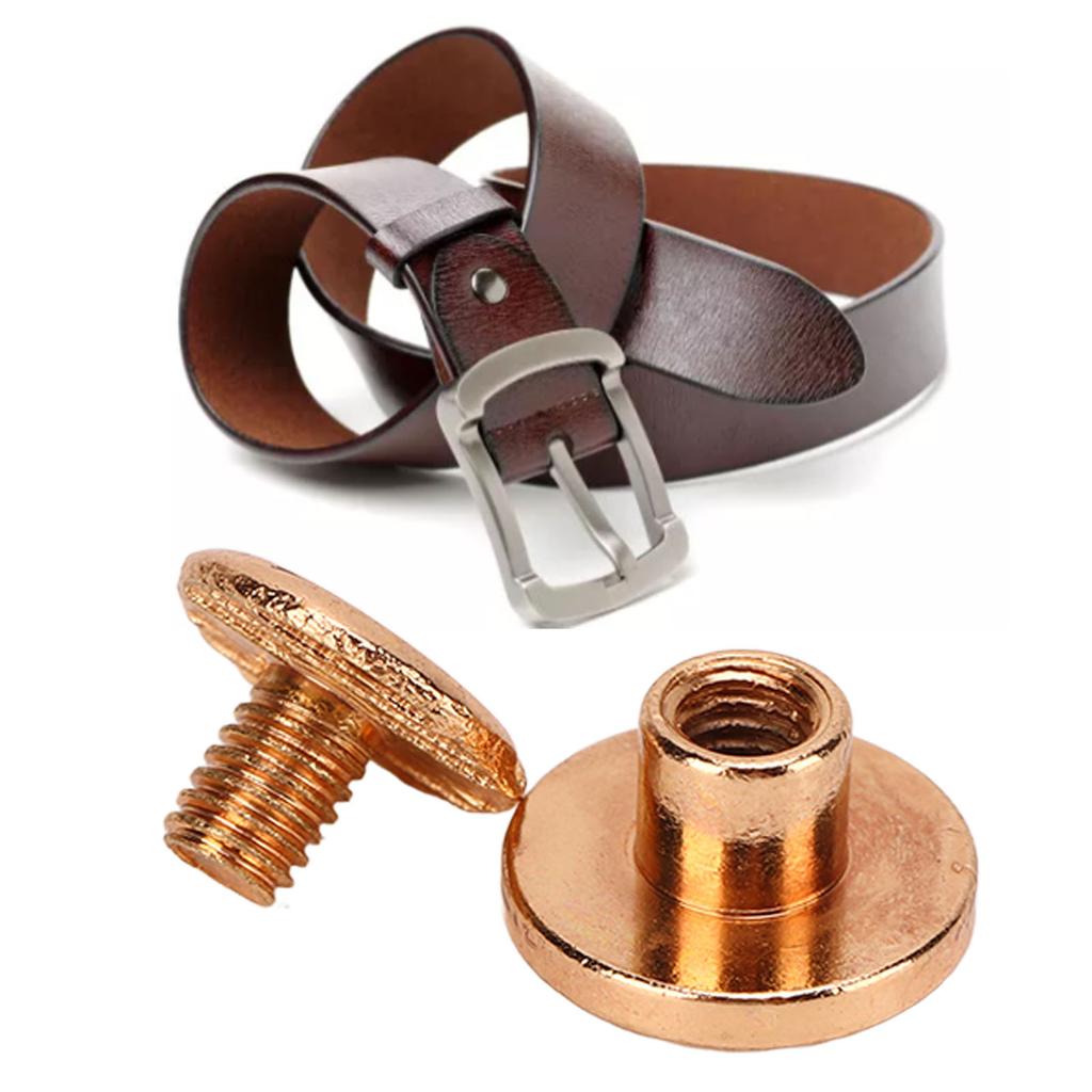 200er Set Buchbindeschrauben 9x5mm Hartes Dickes Messingmaterial Gleichmäßige Beschichtung Buchbindeschrauben Sortiertes Set für Fotoalbum