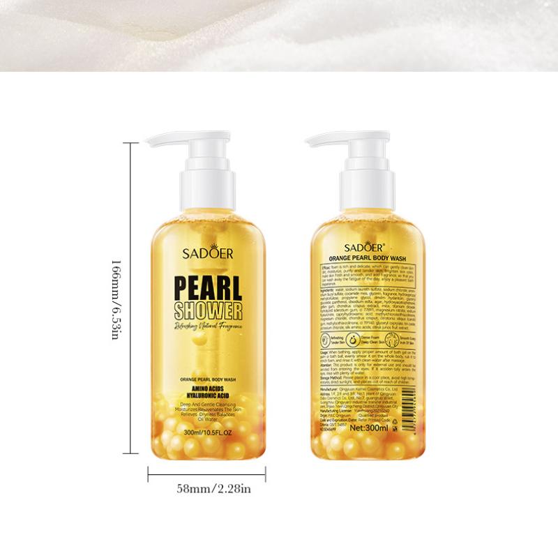 Orange Pearl Body Wash 300ml SADOER Cleansing Fragrance Body Wash