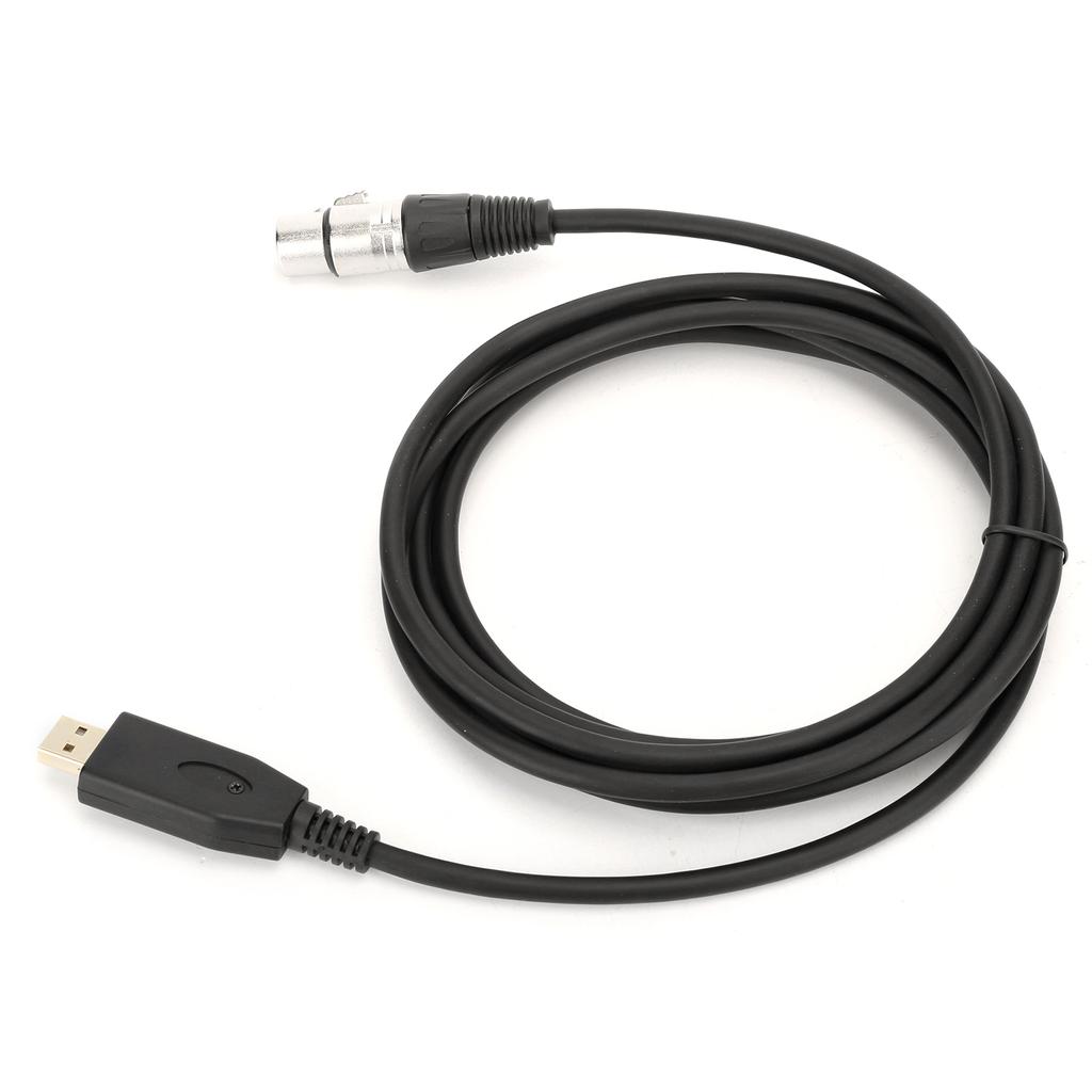 Profesionální USB samec na XLR samice Mikrofonový propojovací kabel USB MIC kabel Příslušenství 200cm