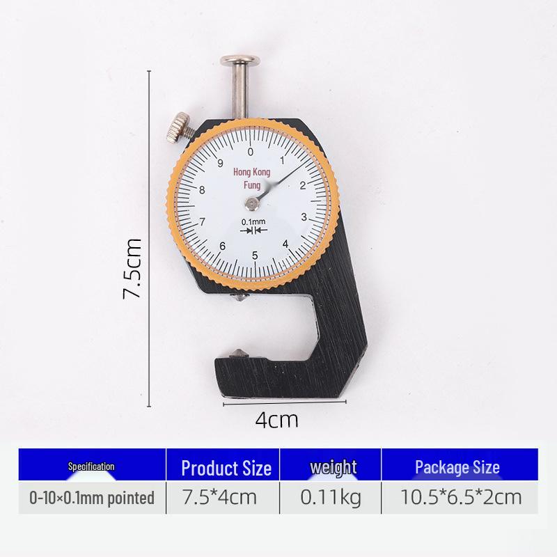 Pearl Steel & Wood Thickness Gauge 0-20mm: Flat & Pointed Head Options