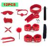 BDSM Bondage Set Sex Product Erotic Toys For Adults Games Plush Leather Handcuffs Nipple Clamps Gag Whip Rope Anal Plug
