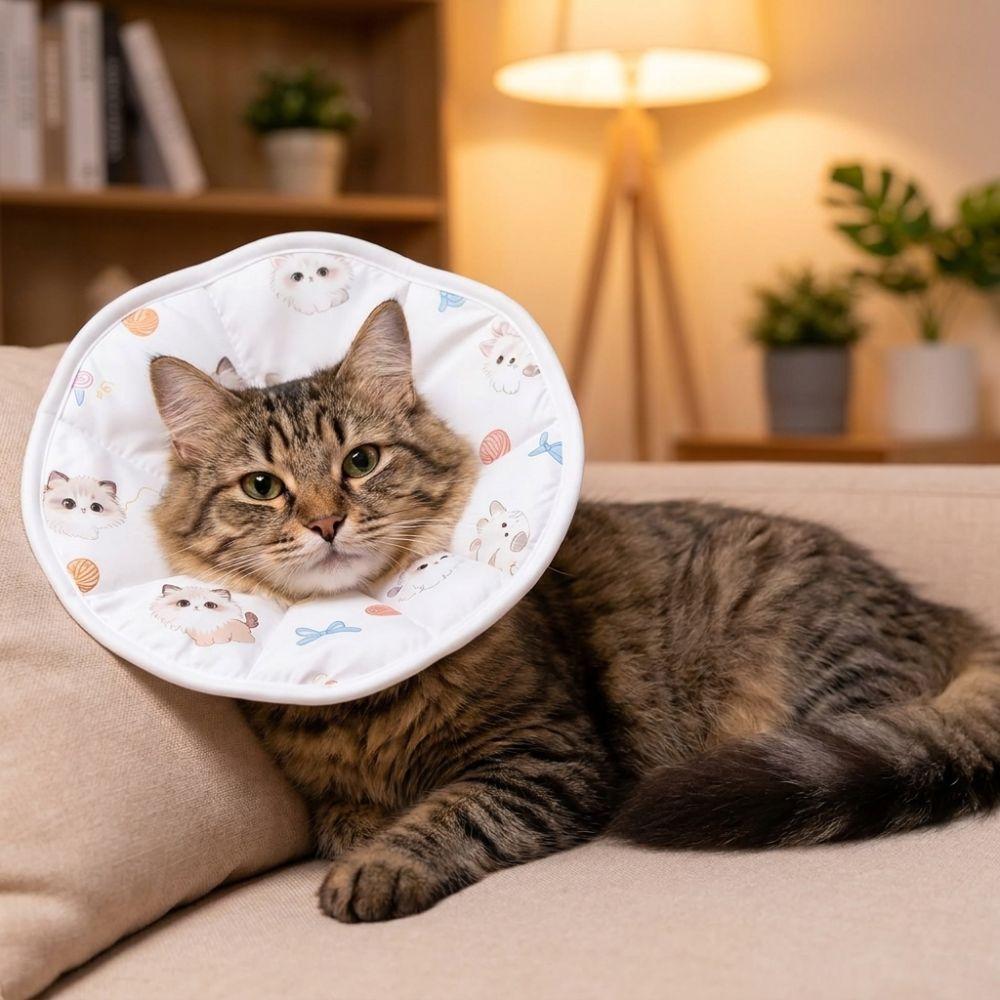 Breathable Pet Recovery Cone Soft Anti Licking Cat Collar Cute Pet Elizabethan Collar Pet Care