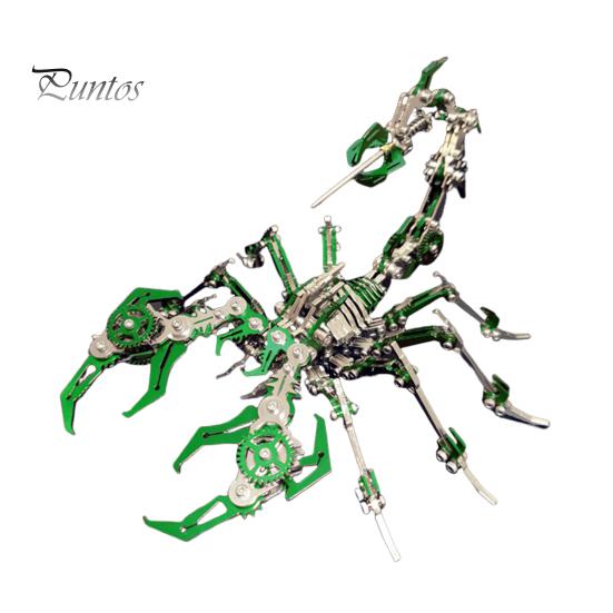 

3D Механическая головоломка «Скорпион», игрушка, сделай сам, металлический король скорпионов, модель, украшение, украшение для детей и взрослых, обучающая игра-сборка животных зелёный