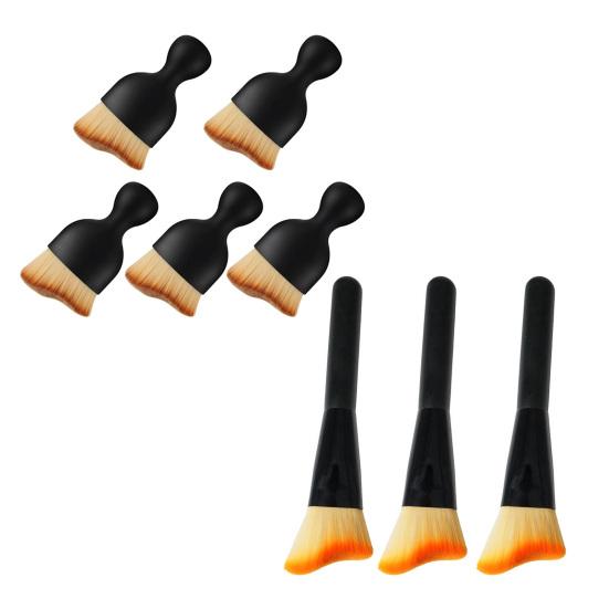 3/5Pcs Car Detailing Brush Anti-slip Ergonomic Handle Angled Soft Bristles Auto Interior Dashboard Vent