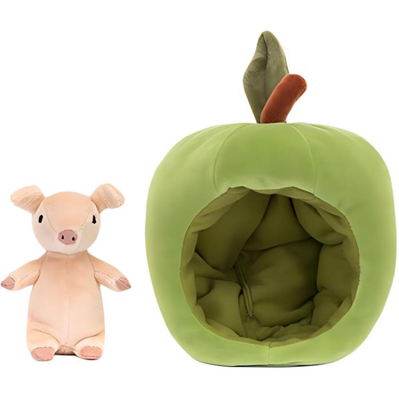 

JELLYCAT Green Apple Piglet Animal Doll 18cm