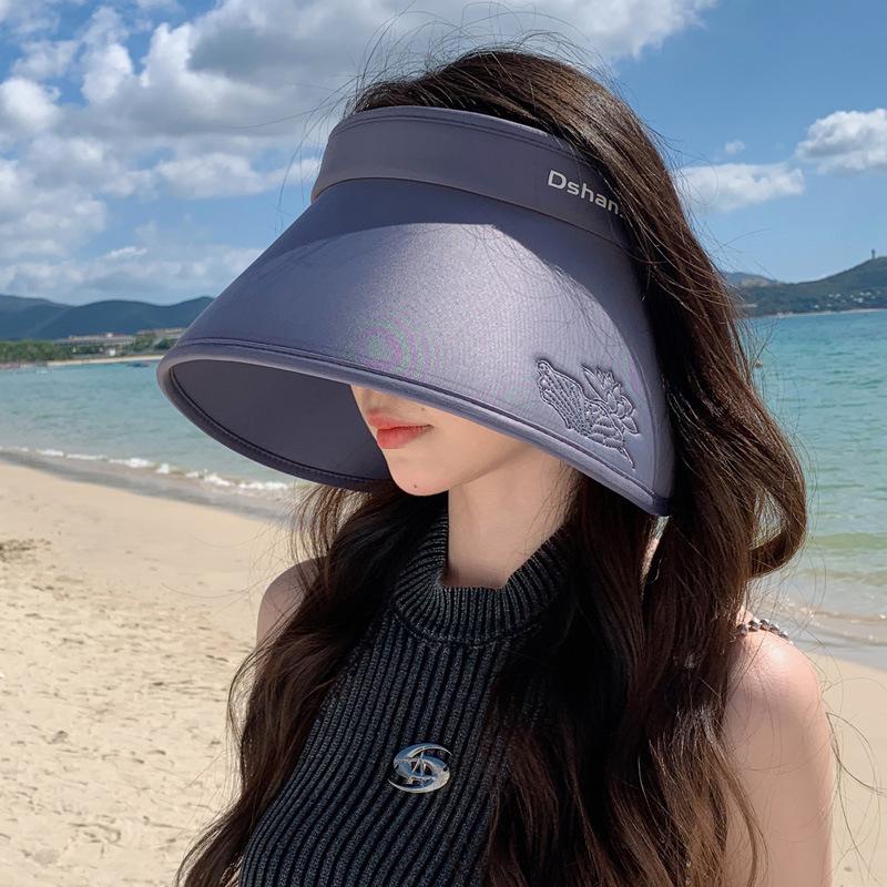 

Новая шляпа женская с большими полями, закрывающая все лицо, шляпа с открытым верхом, для защиты от солнца на улице, солнцезащитная шляпа, анти-ультрафиолетовая солнцезащитная шляпа, тренд One Size