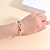 Roman Numeral Diamond-Inlaid Stainless Steel Women's Bangle - Simple, Versatile Luxury Design