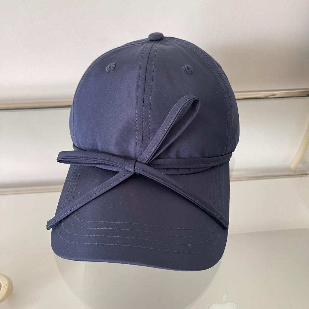 Summer Thin Quickdry Baseball Cap With Bowknot For Women Sun Protection And Sunshade