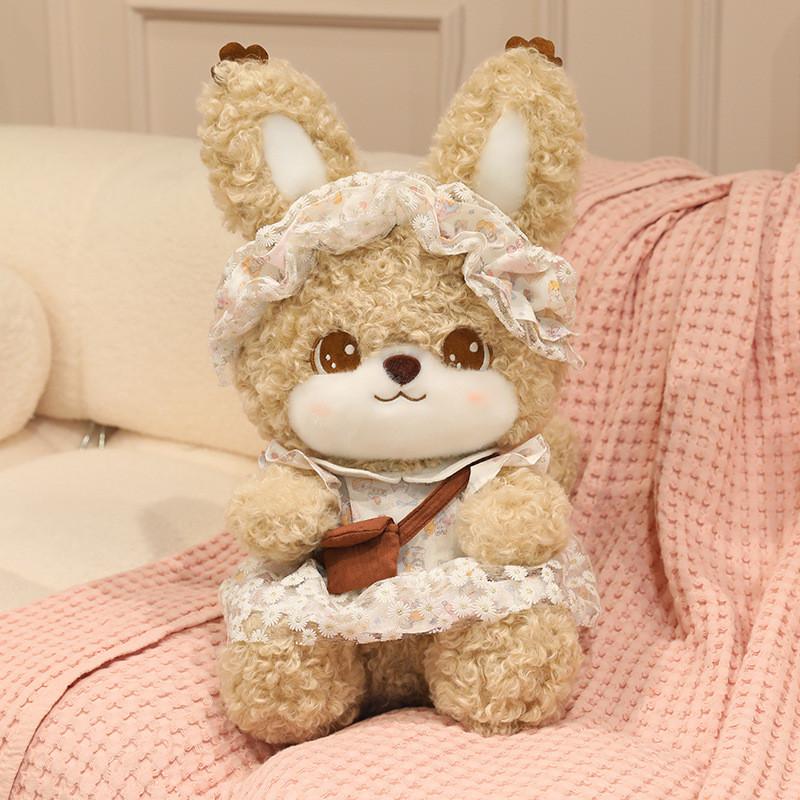 Cartoon Cat Squirrel Rabbit Plush Toy With Pp Cotton Filling For Kids Birthday Gift