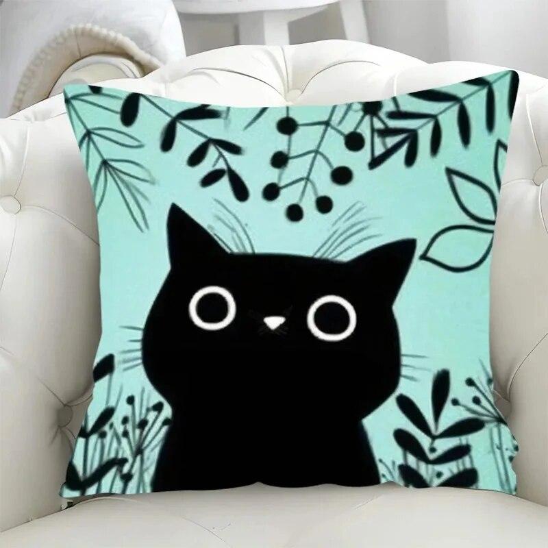 Car Living Room Sofa Cushion Cover Simple Couple Character Scene Pillow Cover Luxury Home Decoration Pillow Cover