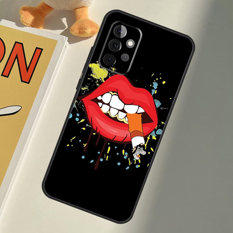 Sexy Lips KISS For Samsung Galaxy A22 A52 A32 A54 A14 A16 A26 A36 A56 A55 A35 A05 A06 A15 A53 A33 A13 Case