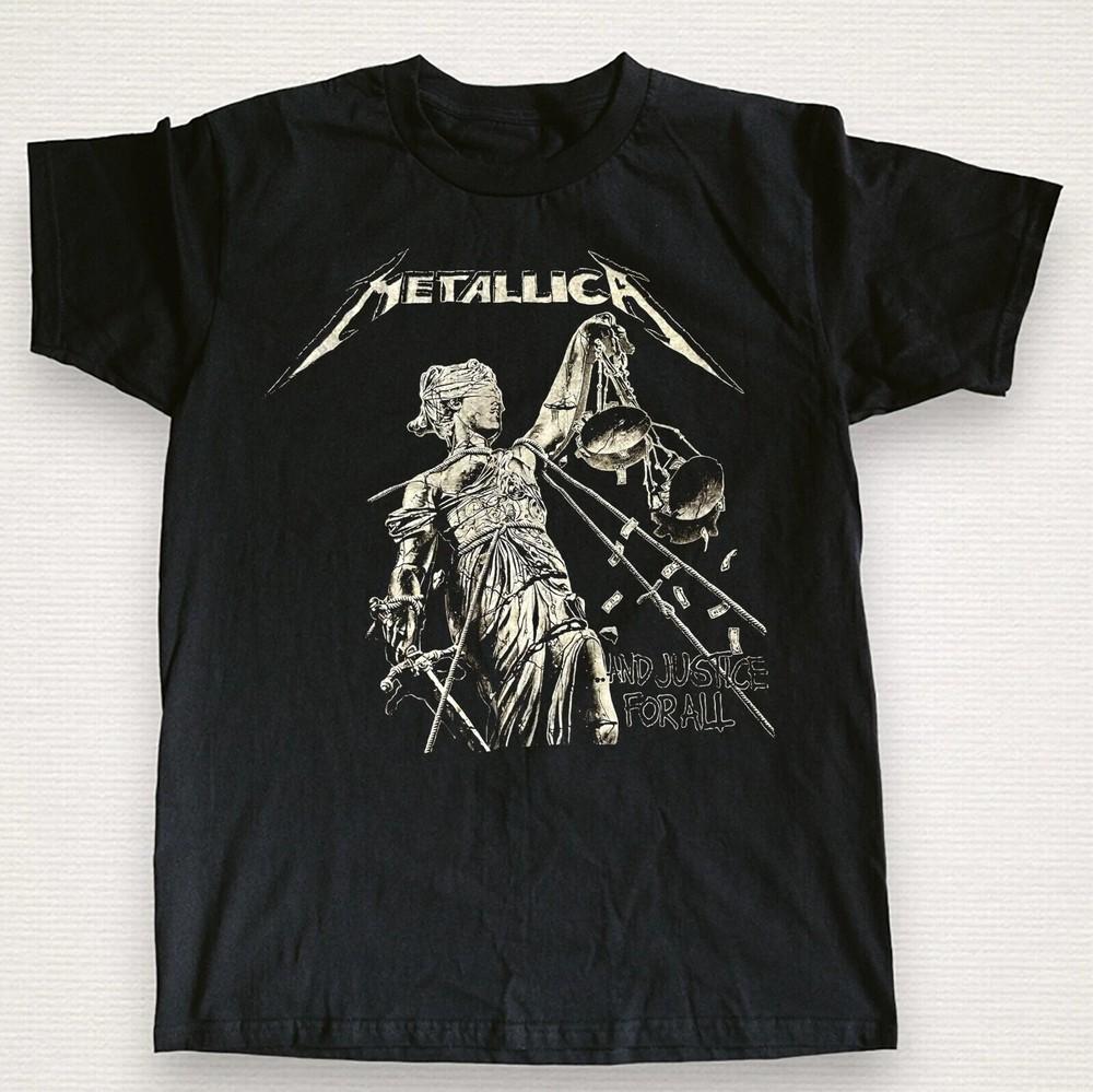 Vintage Metallica And Justice For All 1989 Unisex Svart Unisex T-shirt