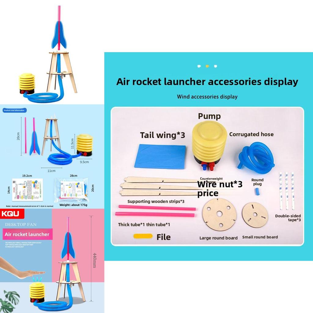 Self Made Air Rocket Launcher Experimental Material Set Children Puzzle Toy For Kids Diy Physics Educational Toy Classroom Activity