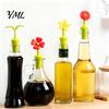 Reusable Silicone Bottle Stoppers Flower Wine Stopper, Food Grade Leak-Proof Sealer, Soft Flexible Sealing Lids Creative Floral Design Stopper for Red