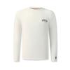 Tennis Fashion Simple Casual Sports Soft Skin-Friendly Knitted Long Sleeve T-Shirt Men Tops Egrets-White A11M543223FWT