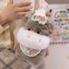 Cute Big Face Cat With Birthday Hat Fruit Cake Snack Bib Decor Kawaii Grey Orange Cats Kittens Plushie For Kids Birthday Gift