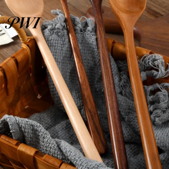 Wooden Spoon Mixing Long Handle Smooth Edge Heat-Resistant Food Grade Non-Stick Multipurpose Soup Comfortable Grip BPA Free Stirring Cooking