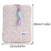 Floral Student Laptop Bag Puffy Tablet Sleeve Bag Cute Tablet Protective Case  School