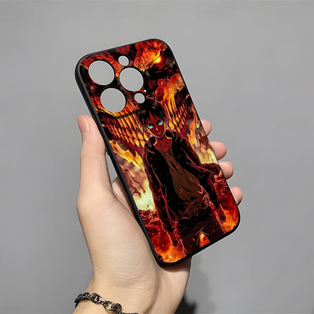 

Japanese Anime Attack On Titan Phone Case For IPhone 17 Pro Max 16 15 14 Pro Max 13 11 X Xs Xr 8 7Plus Silicone Cover iPhone 14 Pro Max