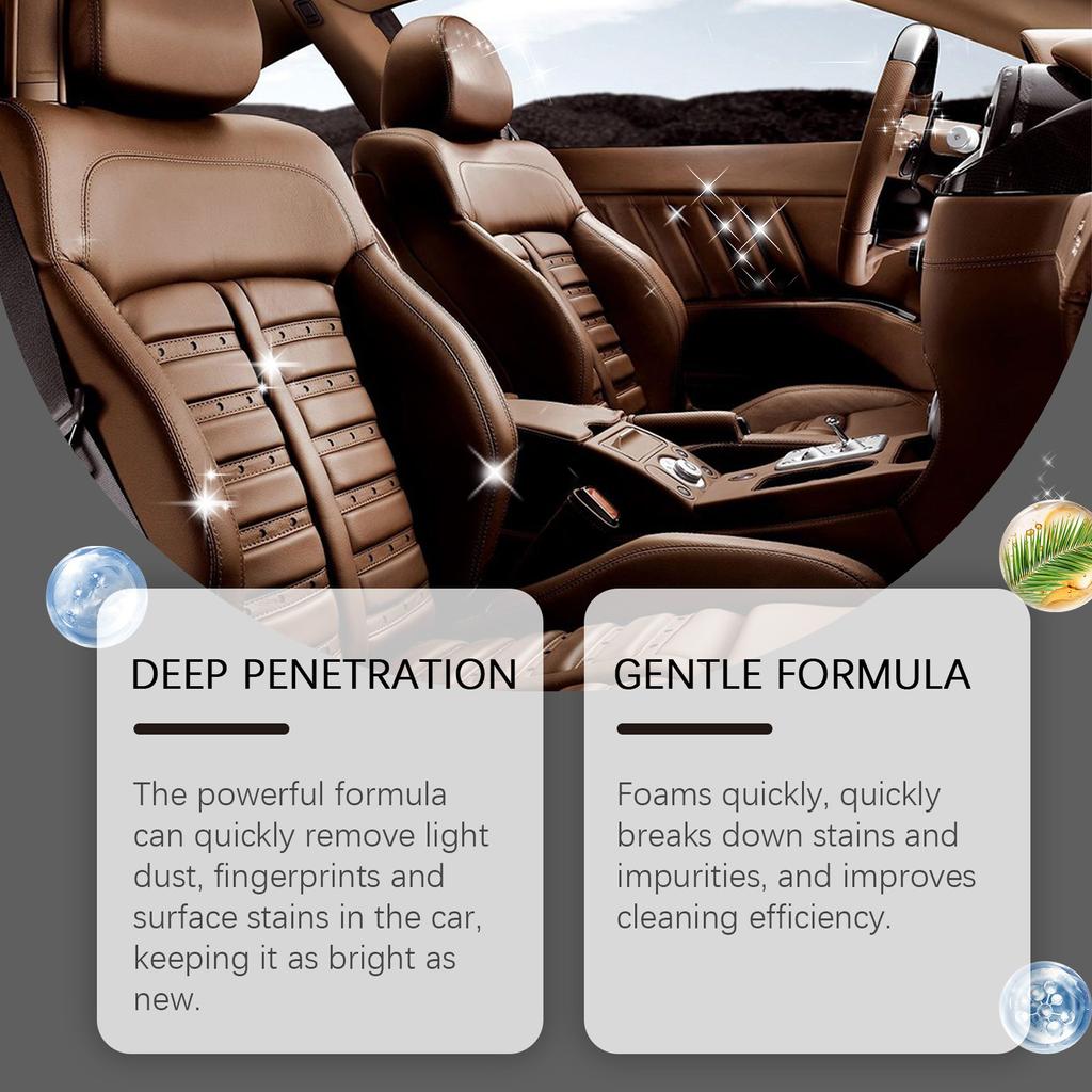 RAYHONG Car Interior Cleaner Car Interior Cleaning Refinishing Leather Fabric Plastic Cleaner