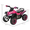 No Power Ride On Car for Kids 4 Wheel Foot-to-Floor Sliding Walking Push Along ATV Toy for 18-36 Months