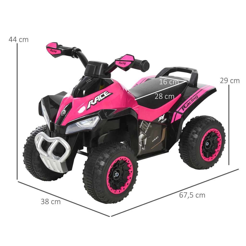 No Power Ride On Car for Kids 4 Wheel Foot-to-Floor Sliding Walking Push Along ATV Toy for 18-36 Months