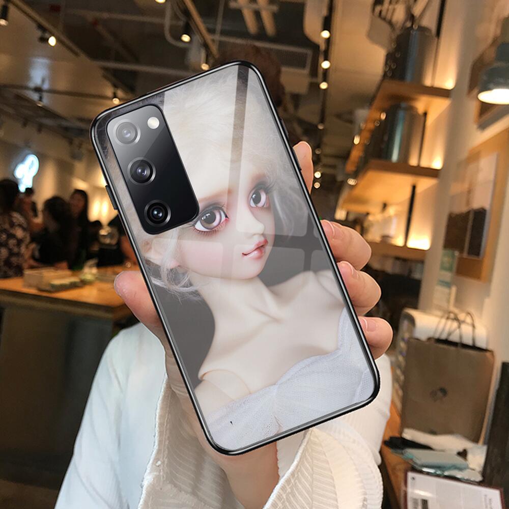 Krajews Creepy Dolls coque Tempered Glass shell Phone case For SamSung Galaxy S8 S9 S10E S20 S21 S5 S30 Plus S20 fe 5G Lite Ultr