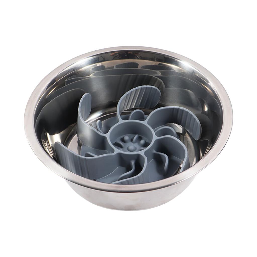 Slow Feeder Dog Bowl Insert With Strong Suction Cup NonSlip Silicone Pet Food Dispenser For Healthy Eating And Digestion