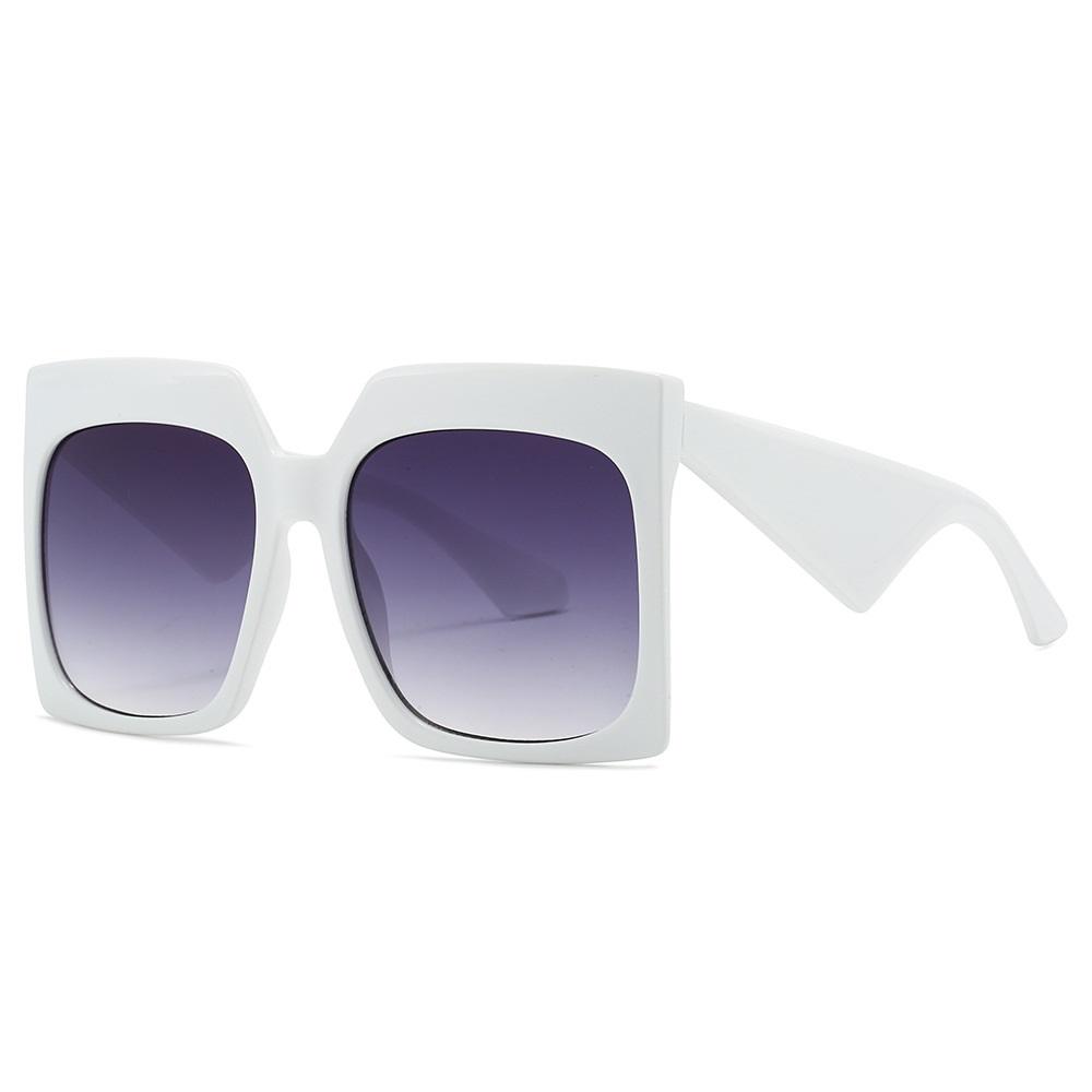 New Square Women Fashion Sunglasses Shades Uv400 Retro Oversized Men Gradient Lens Casual Big Size Sun Glasses