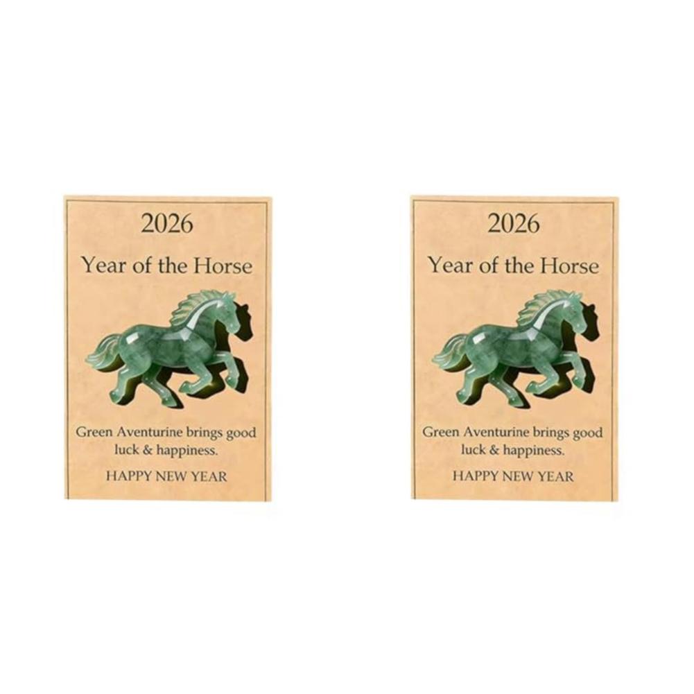 2026 Elegant Horse Decor A Symbol of Wisdom & Success Chinese New Year Zodiac Horse Figurine with Card for Home Office Desk